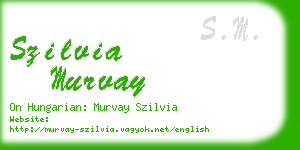 szilvia murvay business card